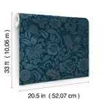 A-Street Prints Marta Navy Floral Trail Wallpaper | Wallpaper Twins A-Street Prints Marta Navy Floral Trail Wallpaper - SKU 4147-27360