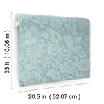 A-Street Prints Marta Teal Floral Trail Wallpaper | Wallpaper Twins A-Street Prints Marta Teal Floral Trail Wallpaper - SKU 4147-27363