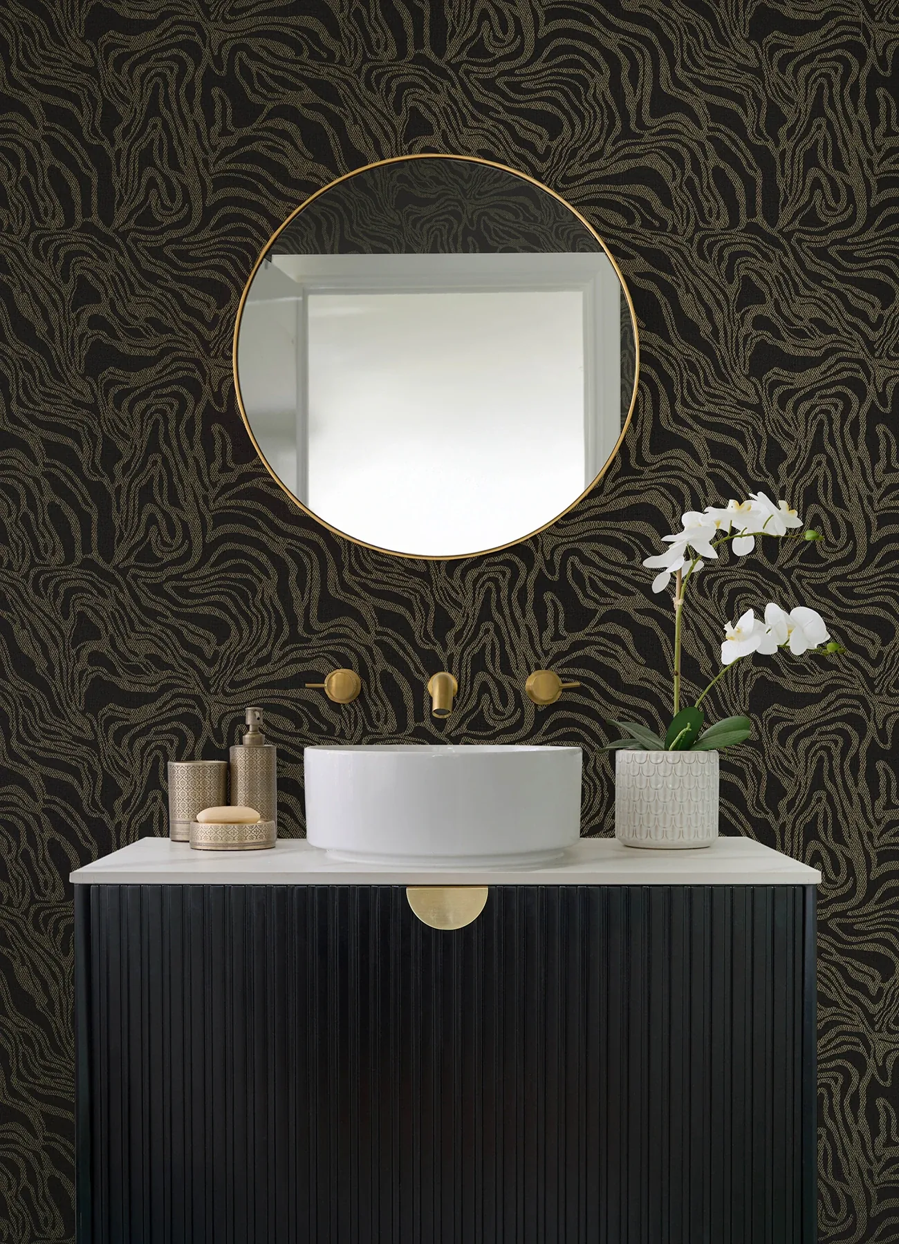 A-Street Prints Massar Black Modern Marbled Wallpaper | Wallpaper Twins A-Street Prints Massar Black Modern Marbled Wallpaper - SKU 4177-27709