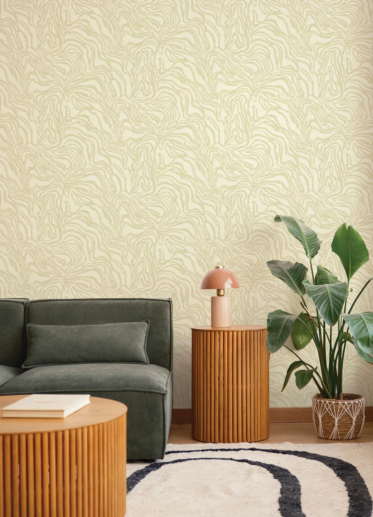 A-Street Prints Massar Gold Modern Marbled Wallpaper - SKU 4177-27705