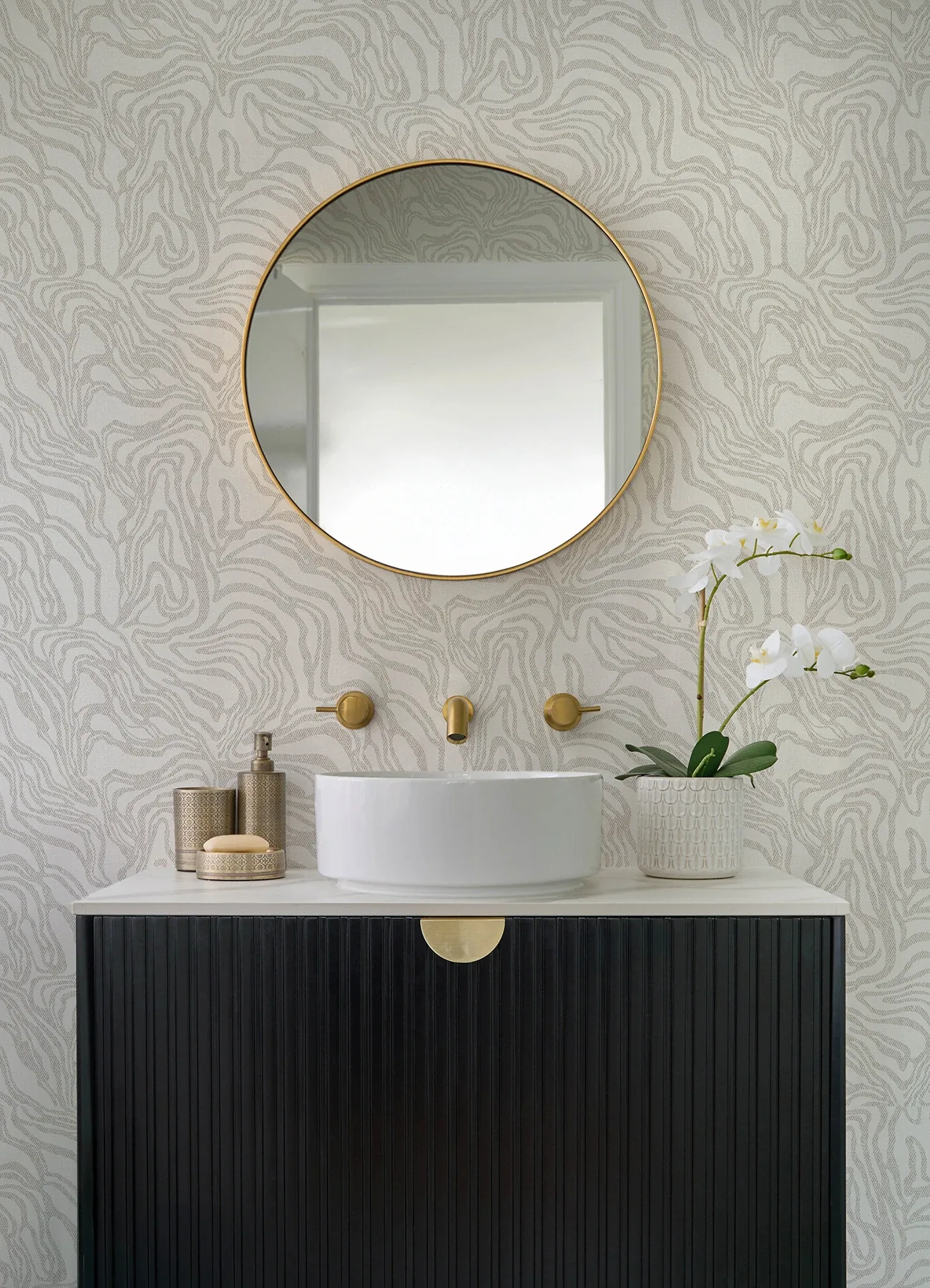 A-Street Prints Massar Taupe Modern Marbled Wallpaper - SKU 4177-27706