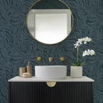 A-Street Prints Massar Teal Modern Marbled Wallpaper - SKU 4177-27707