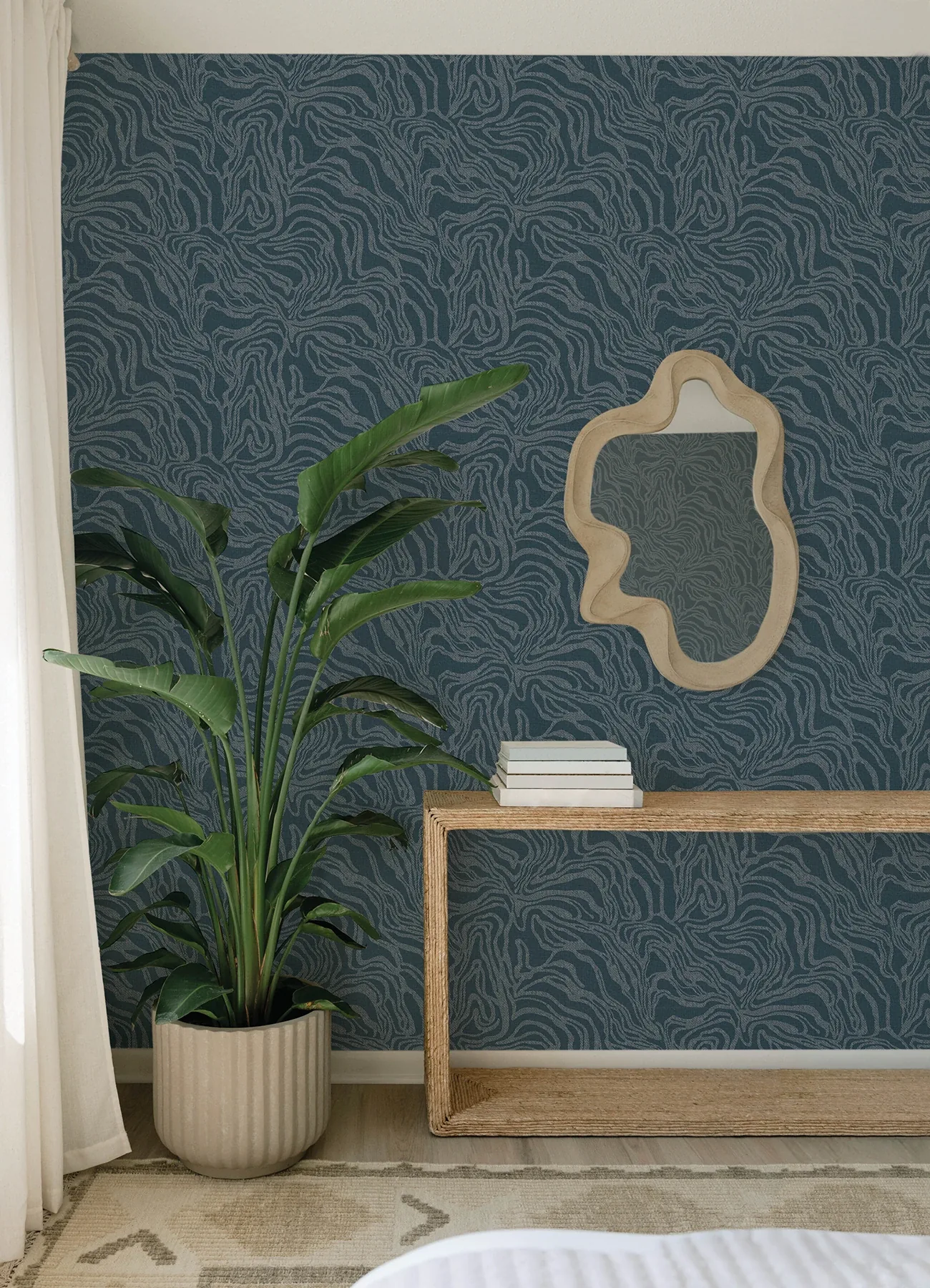 A-Street Prints Massar Teal Modern Marbled Wallpaper - SKU 4177-27707