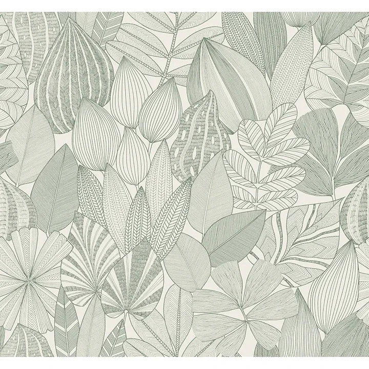 A-Street Prints Mathias Green Botanical Wallpaper - SKU 4155-72811