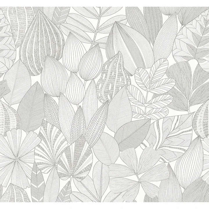 A-Street Prints Mathias Grey Botanical Wallpaper - SKU 4155-72809