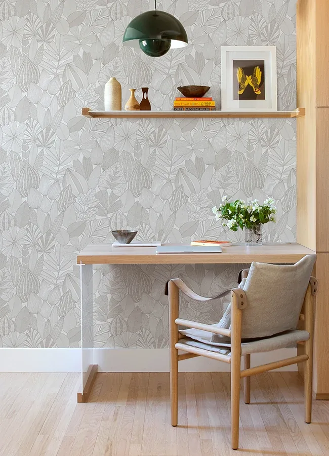 A-Street Prints Mathias Grey Botanical Wallpaper - SKU 4155-72809