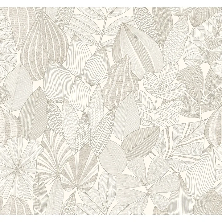 A-Street Prints Mathias Taupe Botanical Wallpaper - SKU 4155-72808