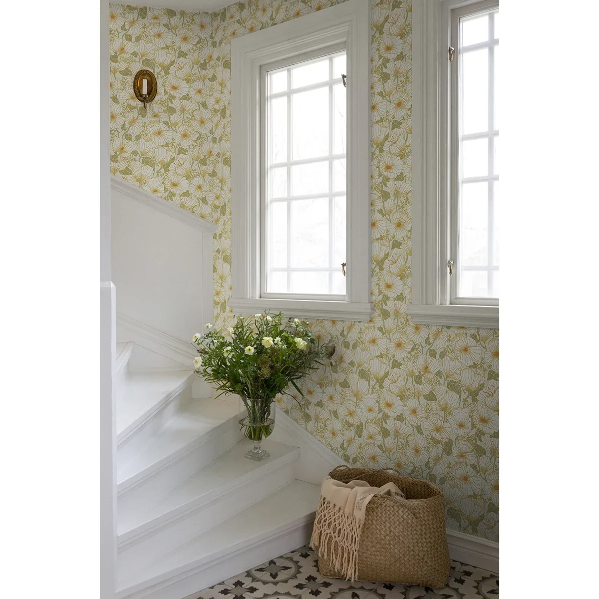 A-Street Prints Matilda Green Poppy Fields Wallpaper - SKU 2932-65111