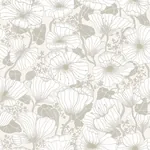 A-Street Prints Matilda Grey Poppy Fields Wallpaper | Wallpaper Twins A-Street Prints Matilda Grey Poppy Fields Wallpaper - SKU 2932-65109
