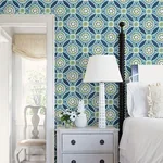 A-Street Prints Maya Teal Medallion Wallpaper | Wallpaper Twins A-Street Prints Maya Teal Medallion Wallpaper - SKU 2744-24115