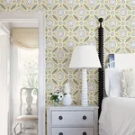 A-Street Prints Maya Yellow Medallion Wallpaper - SKU 2744-24114