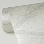 A-Street Prints Mayari Platinum Tiled Wallpaper - SKU 4019-86489