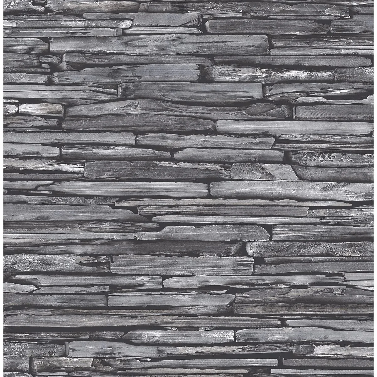 2922-22352 | McGuire Grey Stacked Slate Wallpaper