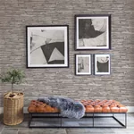 A-Street Prints McGuire Taupe Stacked Slate Wallpaper - SKU 2922-25370