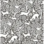 A-Street Prints Meadow Charcoal Animals Wallpaper - SKU 2702-22729