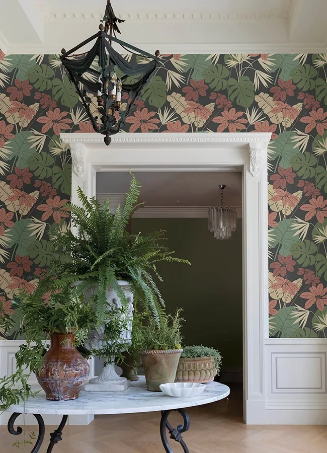A-Street Prints Medellin Black Rainforest Floor Wallpaper - SKU 4122-72410