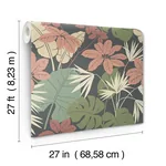 A-Street Prints Medellin Black Rainforest Floor Wallpaper - SKU 4122-72410
