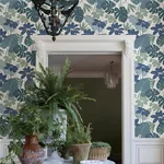 A-Street Prints Medellin Blue Rainforest Floor Wallpaper - SKU 4122-72411