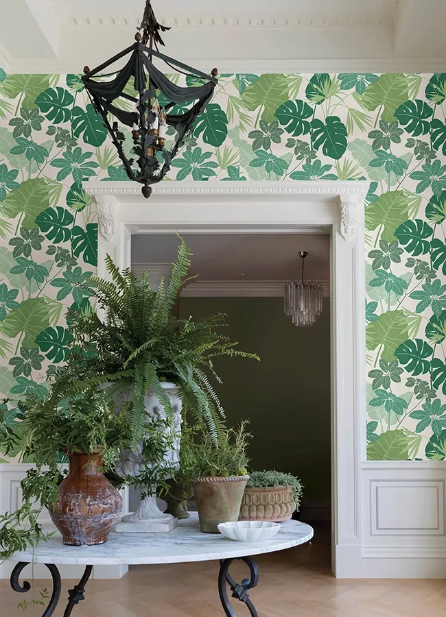 A-Street Prints Medellin Green Rainforest Floor Wallpaper - SKU 4122-72409