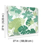 A-Street Prints Medellin Green Rainforest Floor Wallpaper - SKU 4122-72409