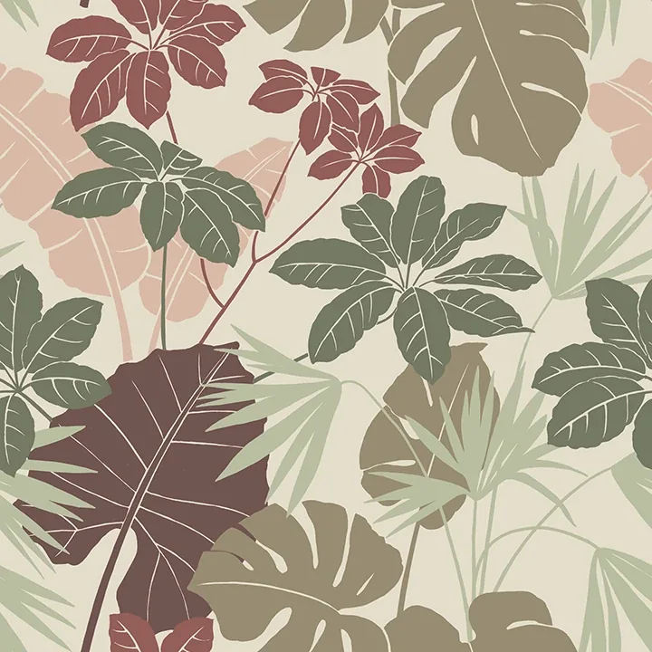 A-Street Prints Medellin Neutral Rainforest Floor Wallpaper - SKU 4122-72408