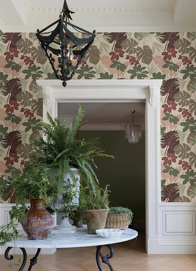 A-Street Prints Medellin Neutral Rainforest Floor Wallpaper - SKU 4122-72408
