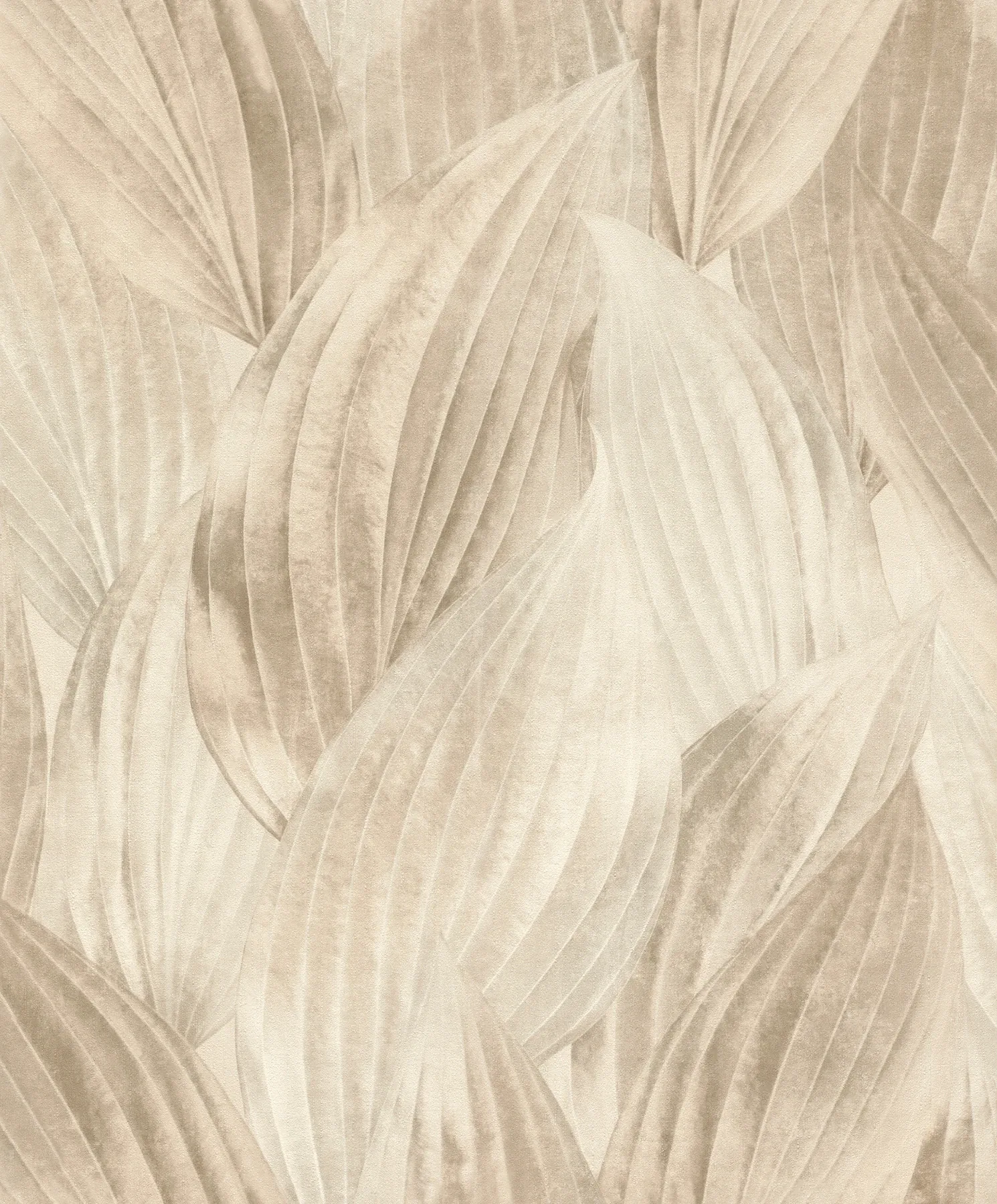 4202-571554 | Melora Beige Leaf Wallpaper