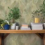 A-Street Prints Melora Green Leaf Wallpaper - SKU 4202-571547