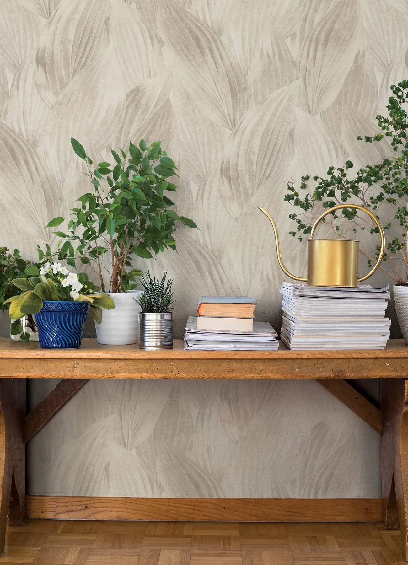 A-Street Prints Melora Light Grey Leaf Wallpaper | Wallpaper Twins A-Street Prints Melora Light Grey Leaf Wallpaper - SKU 4202-571516