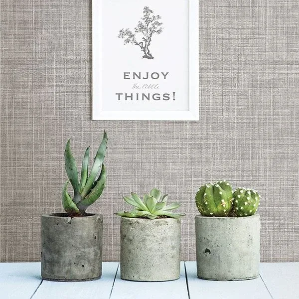 A-Street Prints Mendocino Grey Linen Wallpaper | Wallpaper Twins A-Street Prints Mendocino Grey Linen Wallpaper - SKU 2821-24270