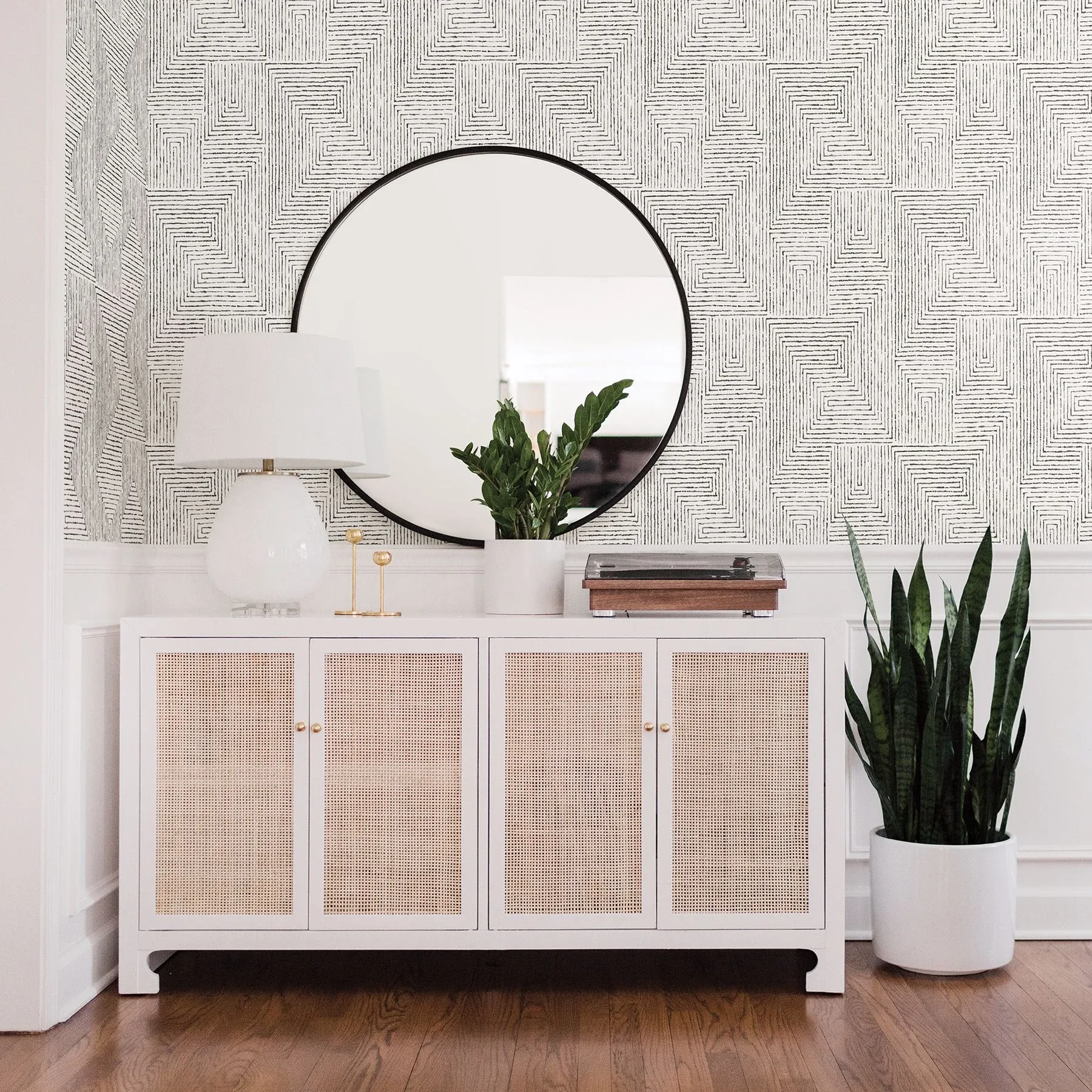 A-Street Prints Merritt Black Geometric Wallpaper - SKU 2964-25958