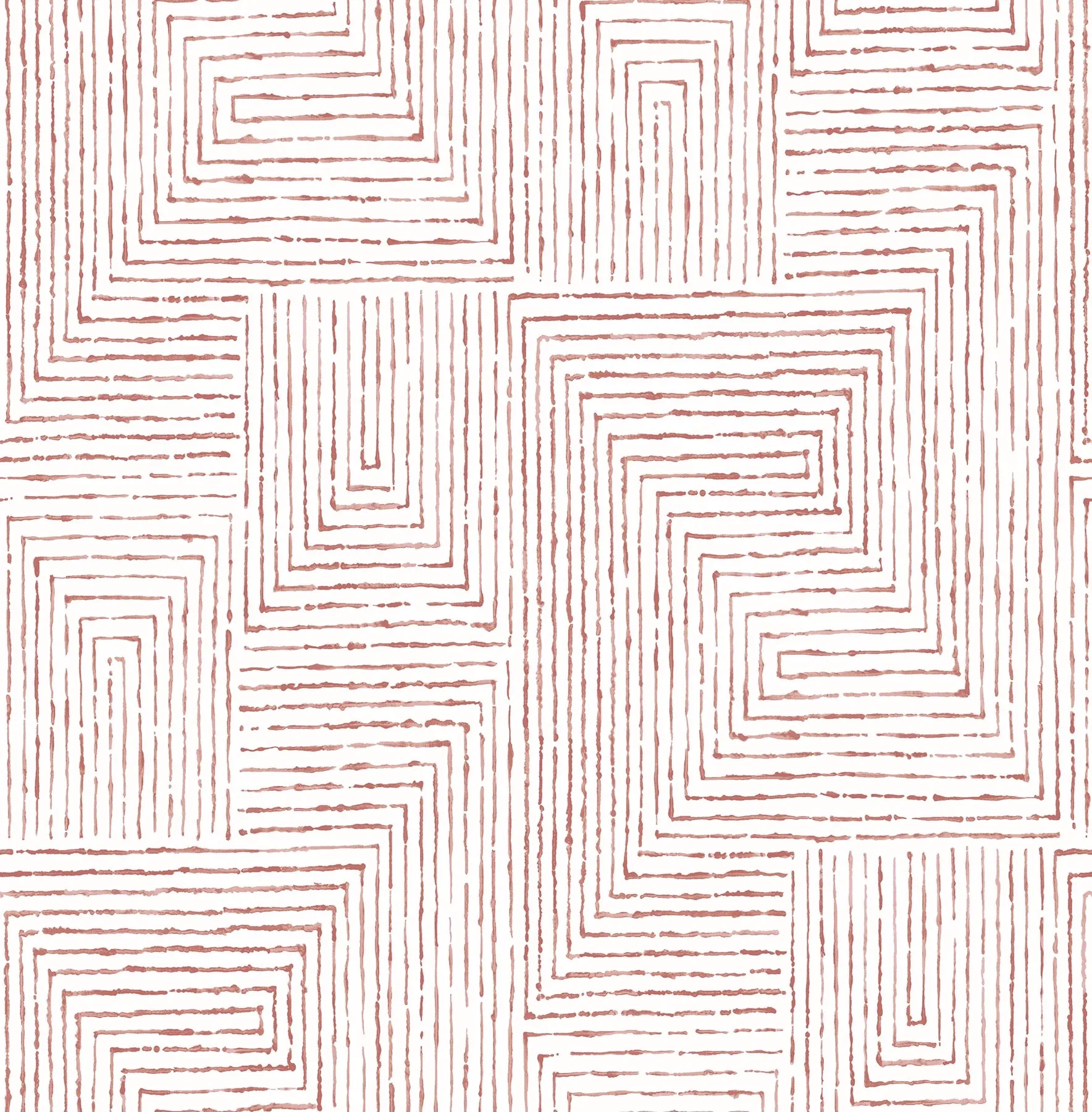 A-Street Prints Merritt Red Geometric Wallpaper - SKU 2964-25956