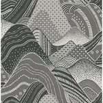 A-Street Prints Meru Dark Grey Mountain Wallpaper - SKU 2764-24331