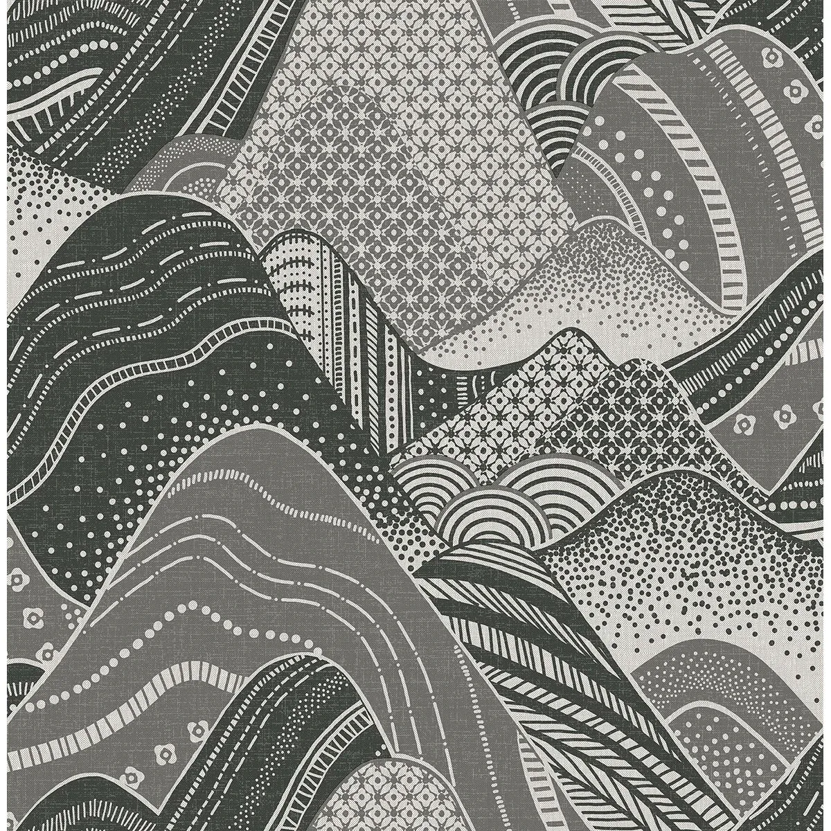 2764-24331 | Meru Dark Grey Mountain Wallpaper