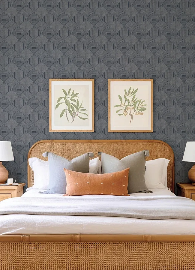 A-Street Prints Meyberg Blue Geometric Wallpaper - SKU 4155-72807