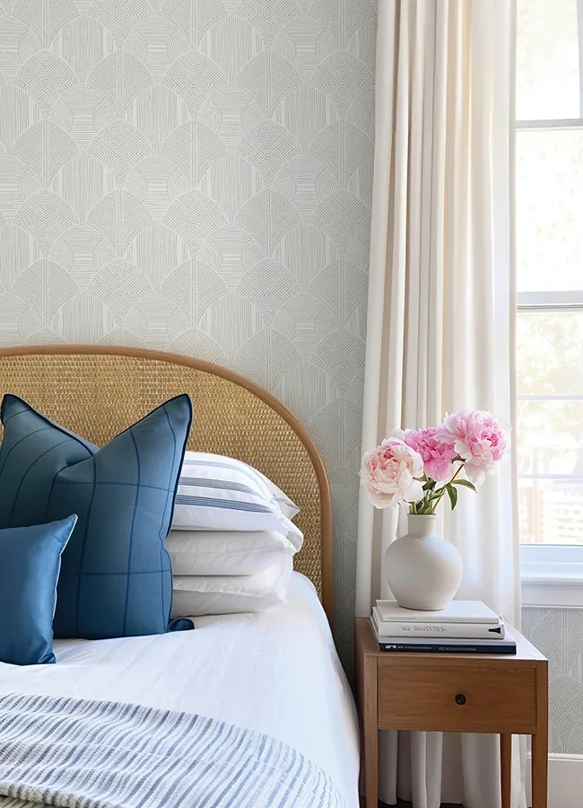 A-Street Prints Meyberg Silver Geometric Wallpaper - SKU 4155-72806