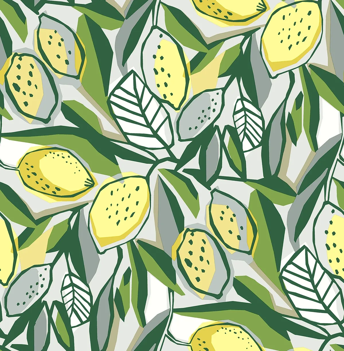 A-Street Prints Meyer Yellow Citrus Wallpaper - SKU 4014-26420
