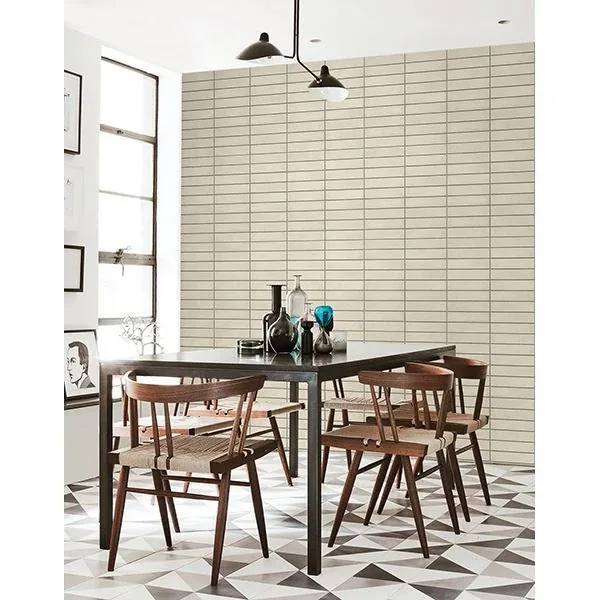 A-Street Prints Midcentury Modern Bone Brick Wallpaper - SKU 2540-24024
