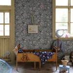 A-Street Prints Midsommar Dark Blue Floral Medley Wallpaper - SKU 4111-63021