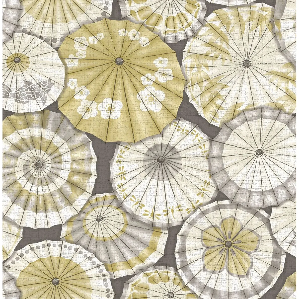 A-Street Prints Mikado Ochre Parasol Wallpaper - SKU 2764-24358