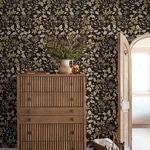 A-Street Prints Mildred Black Botanical Trail Wallpaper - SKU 4155-72817