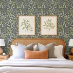 A-Street Prints Mildred Charcoal Botanical Trail Wallpaper | Wallpaper Twins A-Street Prints Mildred Charcoal Botanical Trail Wallpaper - SKU 4155-72815