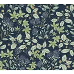 A-Street Prints Mildred Indigo Botanical Trail Wallpaper - SKU 4155-72814
