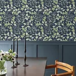 A-Street Prints Mildred Indigo Botanical Trail Wallpaper - SKU 4155-72814