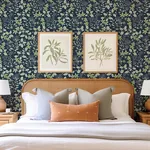 A-Street Prints Mildred Indigo Botanical Trail Wallpaper - SKU 4155-72814