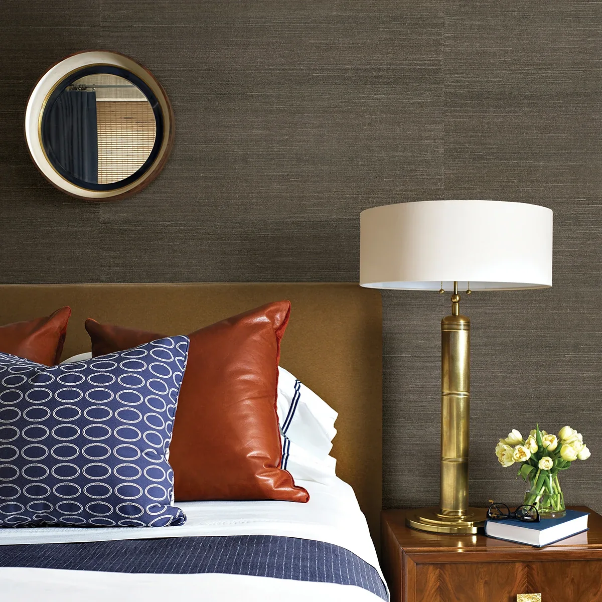 A-Street Prints Ming Taupe Grasscloth Wallpaper - SKU 2829-80087