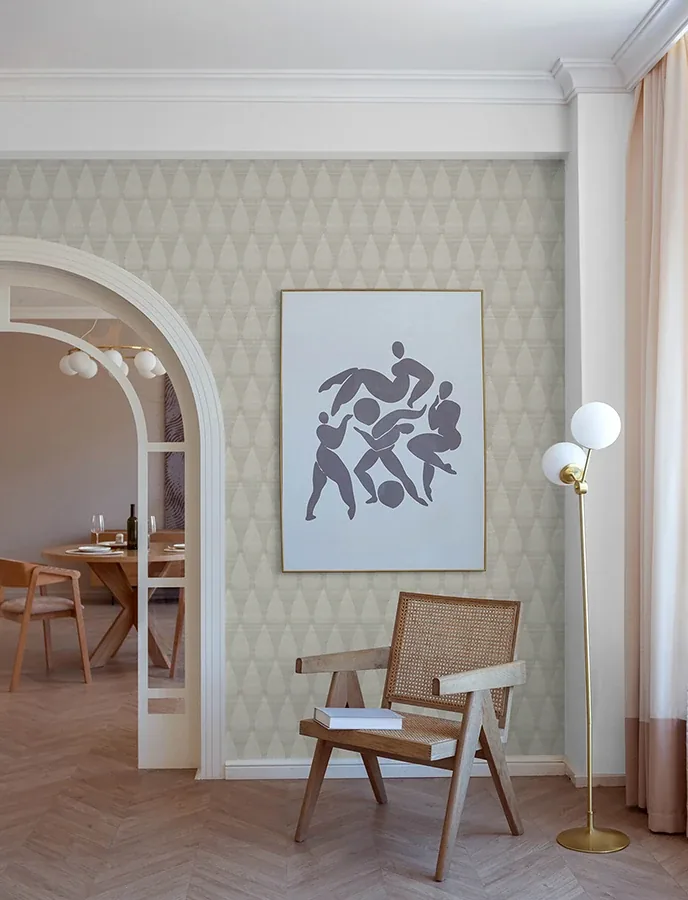 A-Street Prints Mirko Grey Ogee Wallpaper - SKU 4141-27145