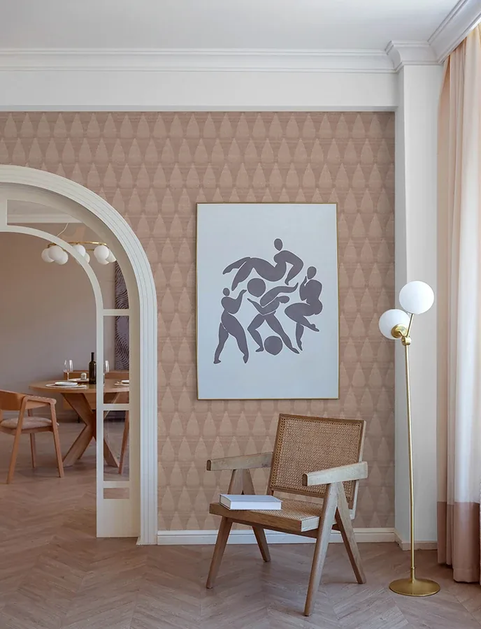 A-Street Prints Mirko Rust Ogee Wallpaper - SKU 4141-27144
