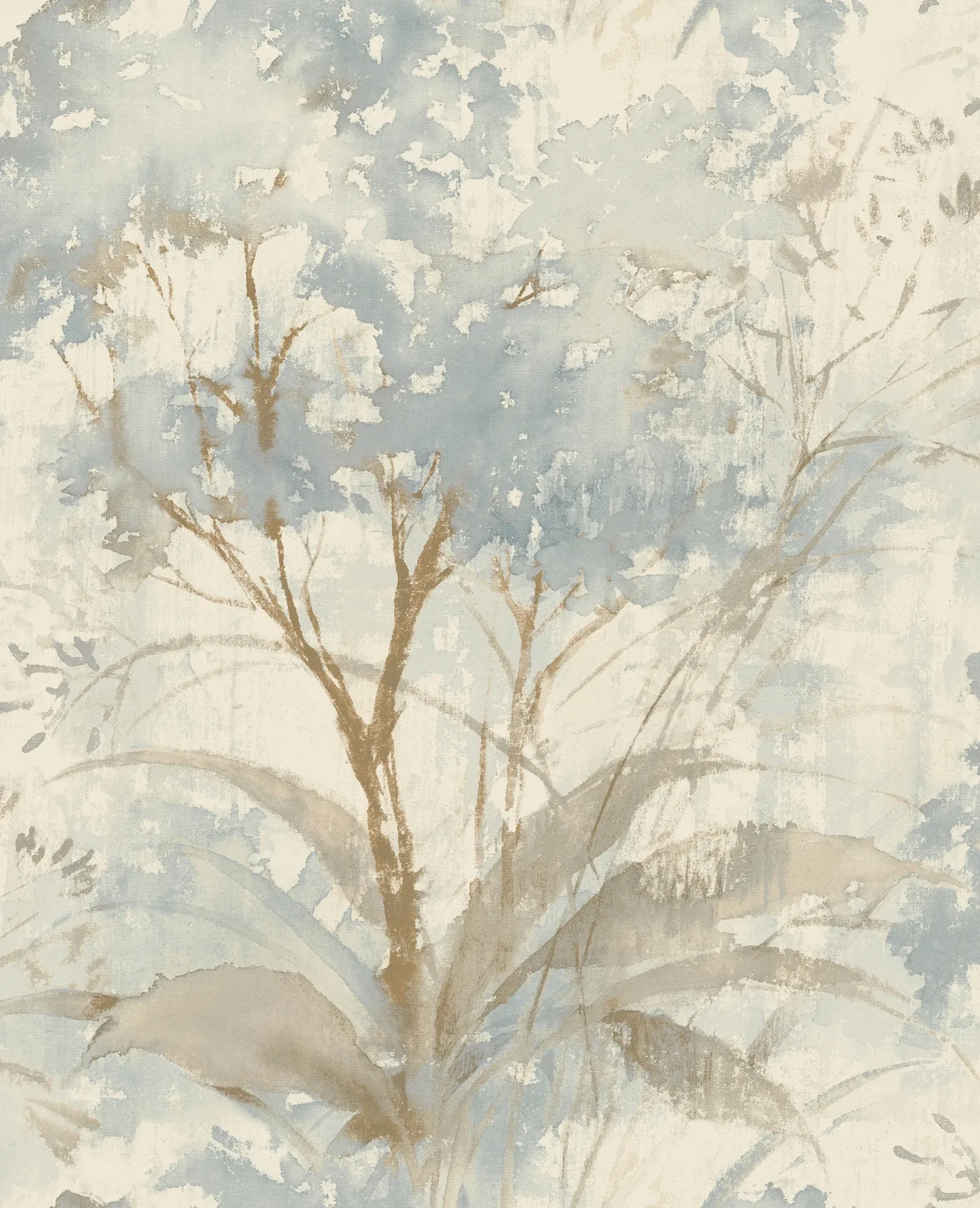 4177-27749 | Mistwood Blue Forest Wallpaper