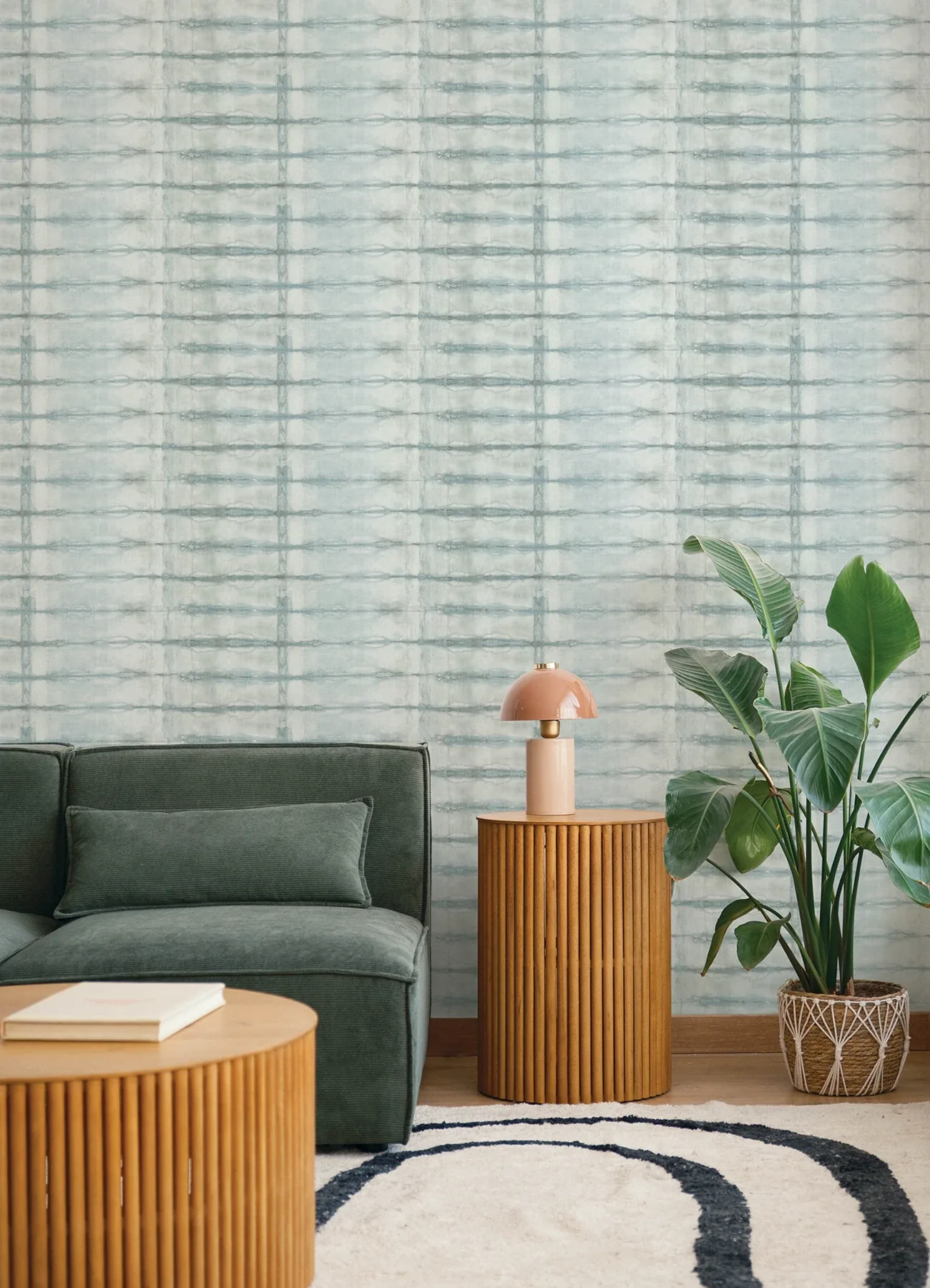 A-Street Prints Modulus Denim Geometric Stripe Wallpaper - SKU 4177-27727